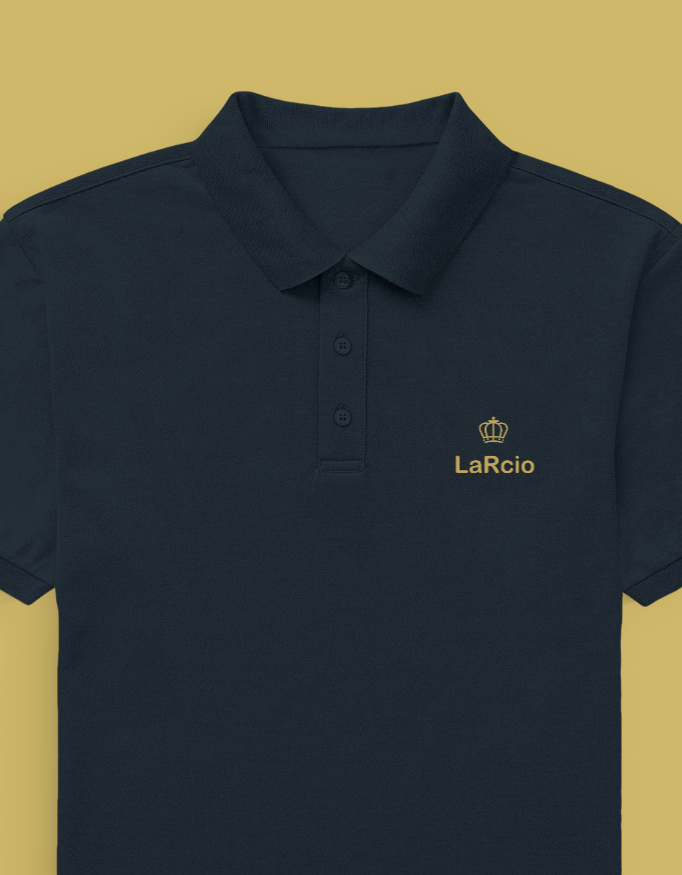 Larcio Royale Fit Polo – Navy Blue | Premium Cotton